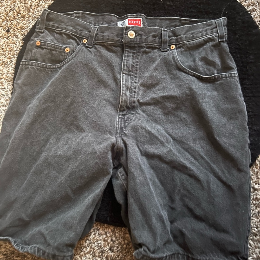 Levi's Gray Jean Shorts Relaxed Fit